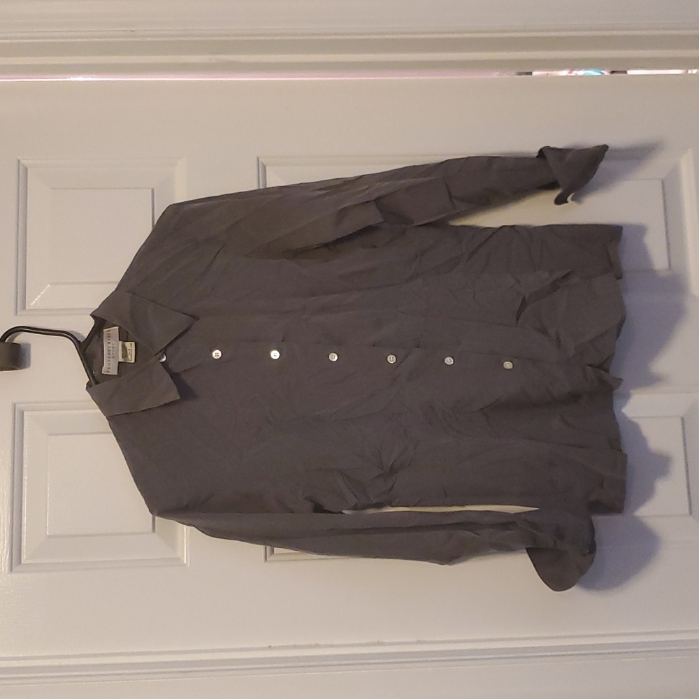 Gray Button Down with cuff sleeves